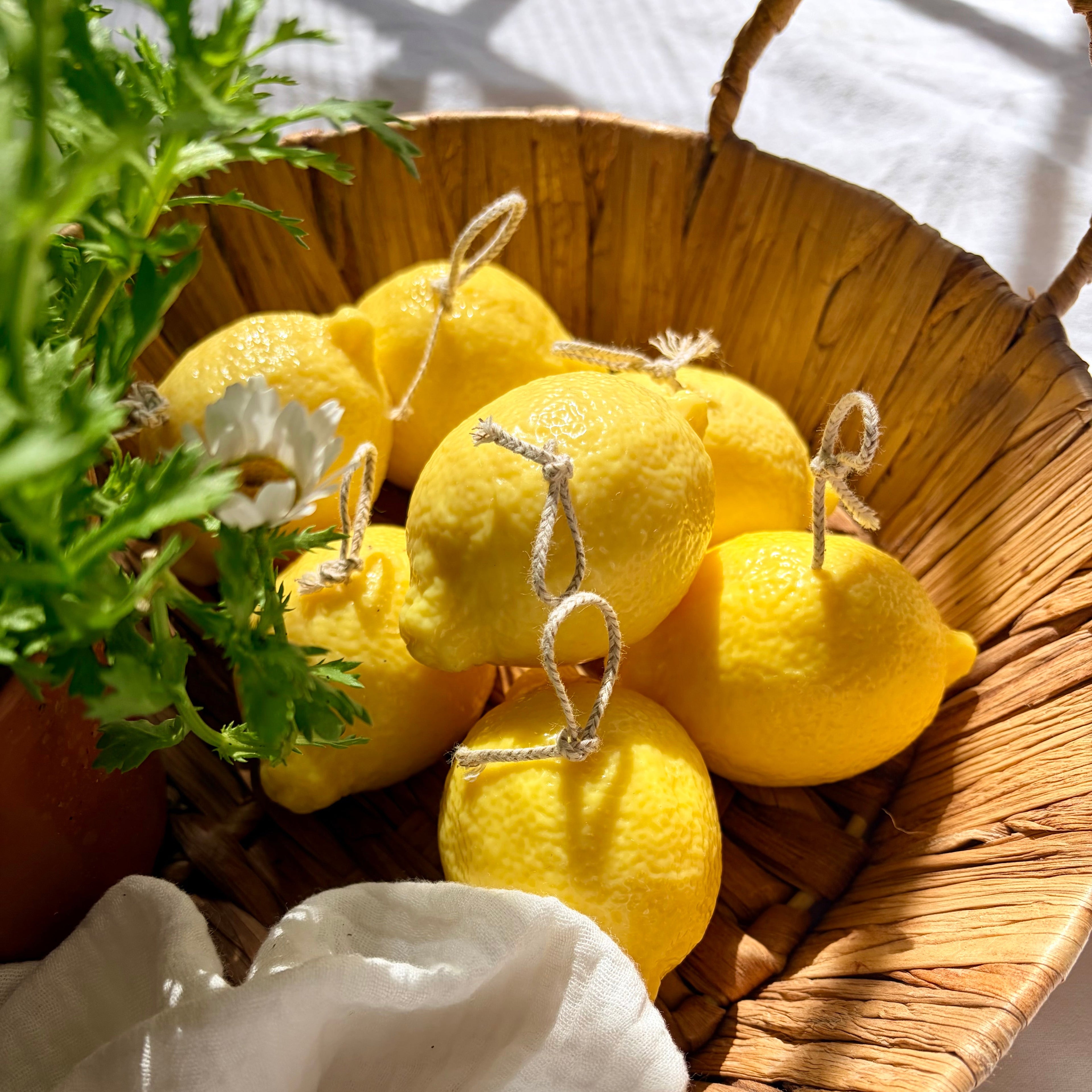 Pack 4 und - Vela decorativa Lemon