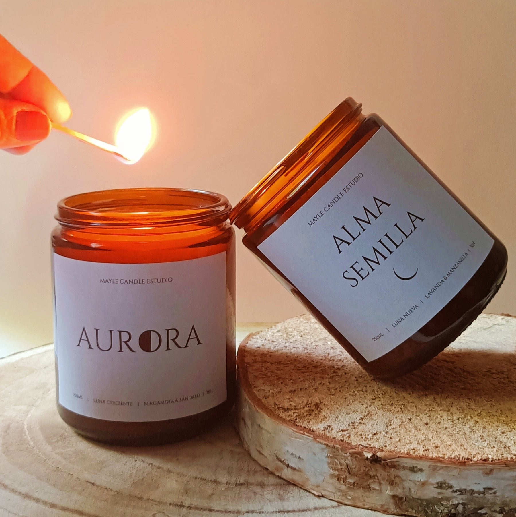 PACK 2 velas “Luz y Renacer"