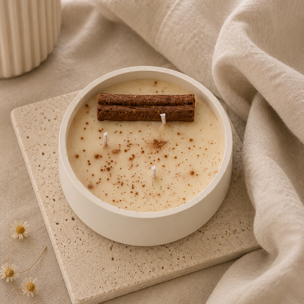 Vela de cera de soja aroma canela