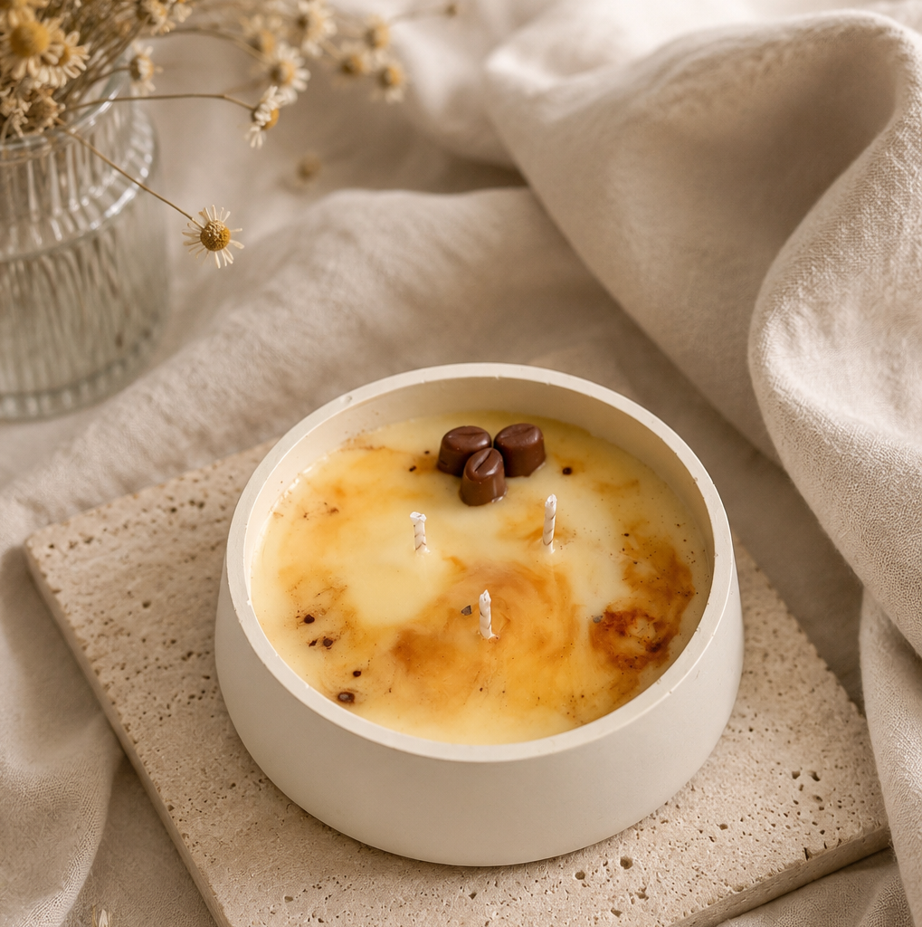 Vela de cera de soja aroma cappuccino
