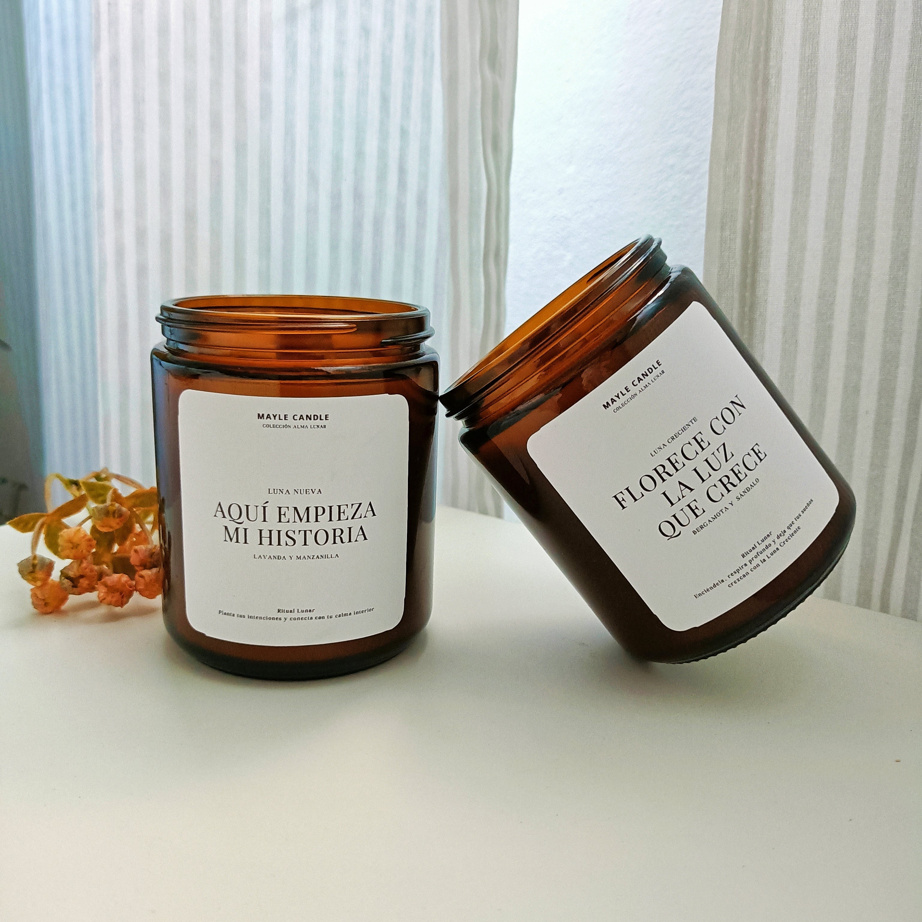 “Inicio Lunar" Pack 2 velas