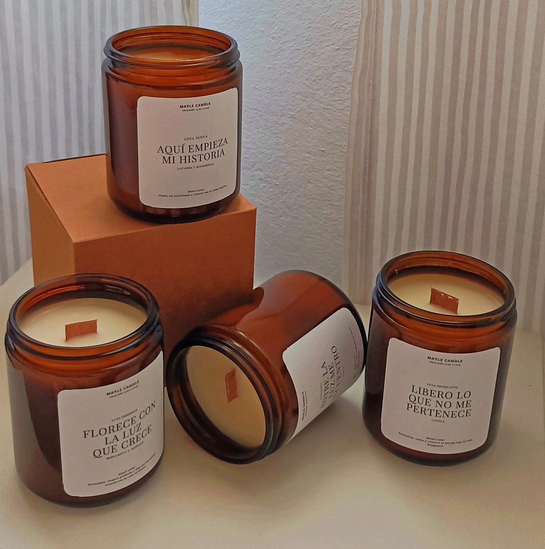 “Alma lunar" Pack 4  velas