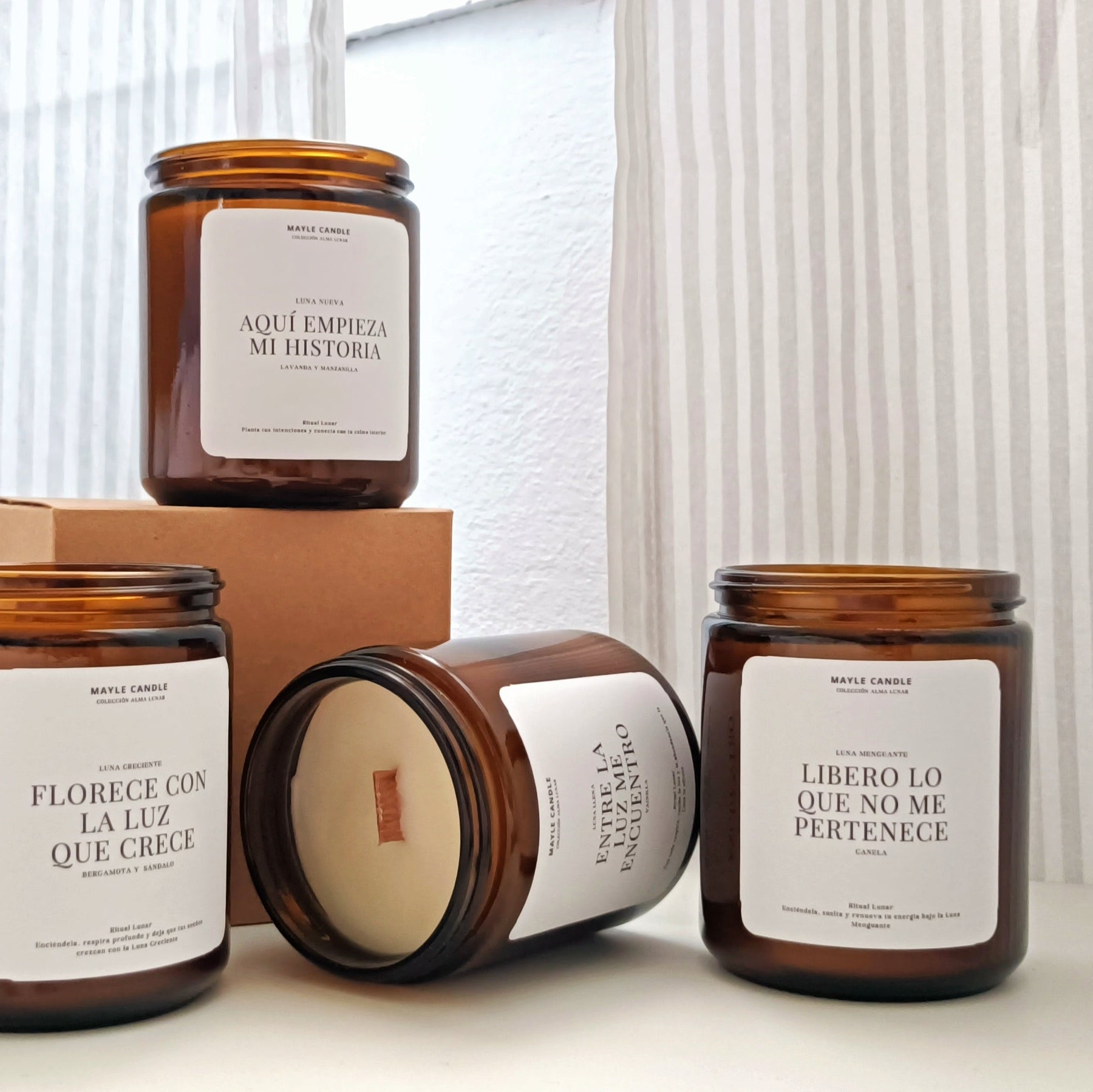 “Alma lunar" Pack 4  velas